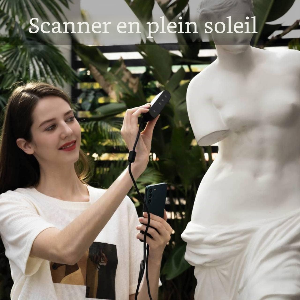 Creality Scanner 3D CR-Scan Ferret 3D pour impression 3D et modélisation, scanner portable avec 30 FPS rapide, précision 0,1 mm, double mode