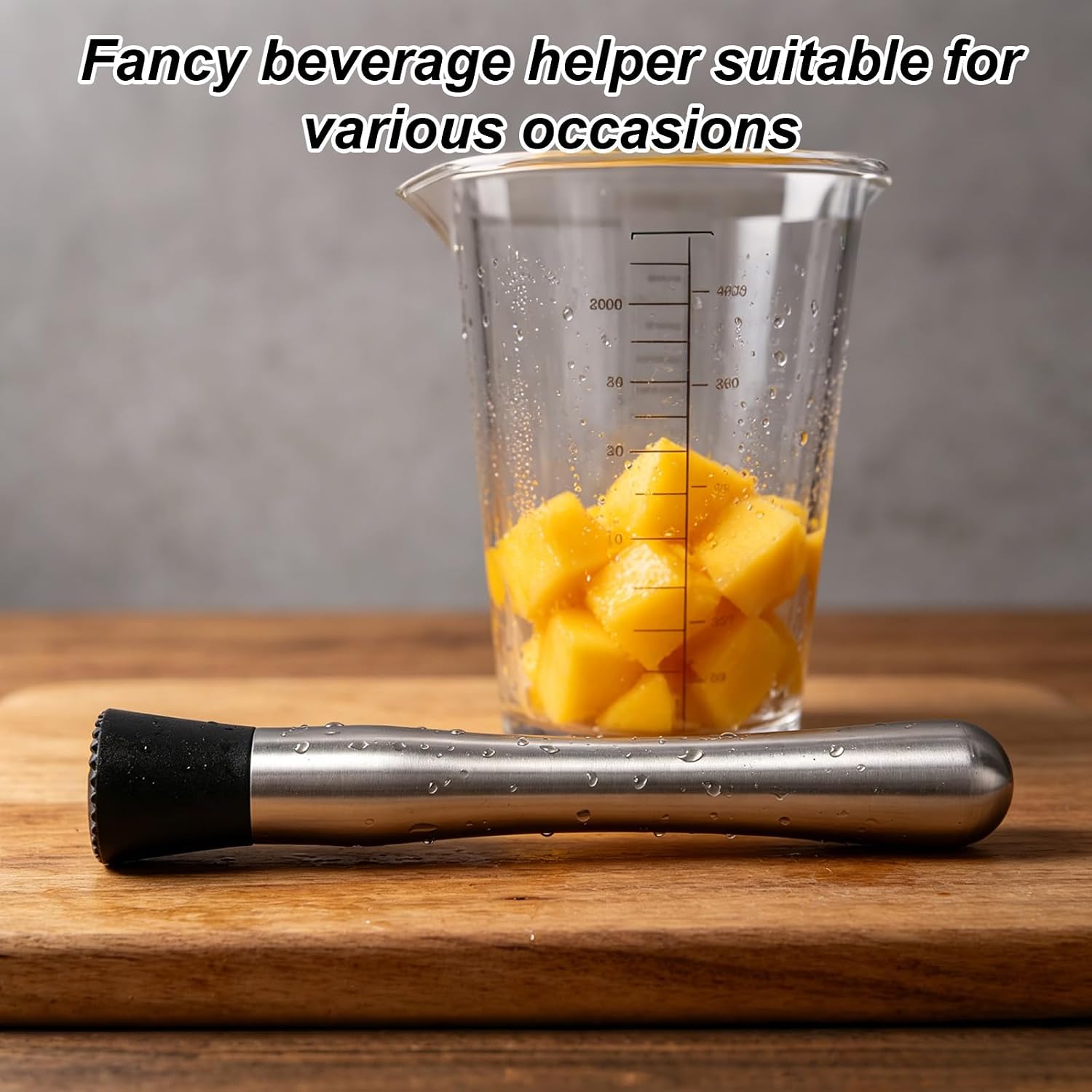 3pcs 304 Stainless Steel Muddler Mixing Spoon & Measuring Jigger