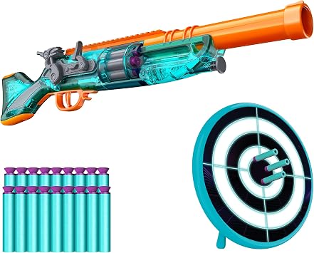 Dart Zone Retro-Shot Renegade Blaster + 18 Suction Darts + Plastic Target Set, 8+ Foam Dart Blaster