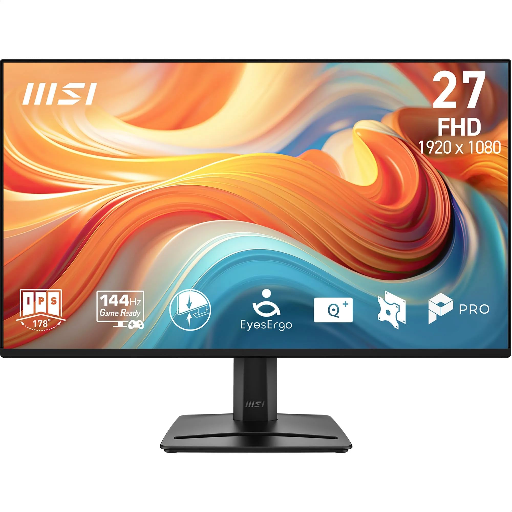 msi PRO MP275A E14L Monitor PC 24" FHD 1920x1080 IPS, 144 Hz, 1 ms, AMD FreeSync, Eye Care, HDMI 2.0, inclinabile, compatibile VESA, colore nero