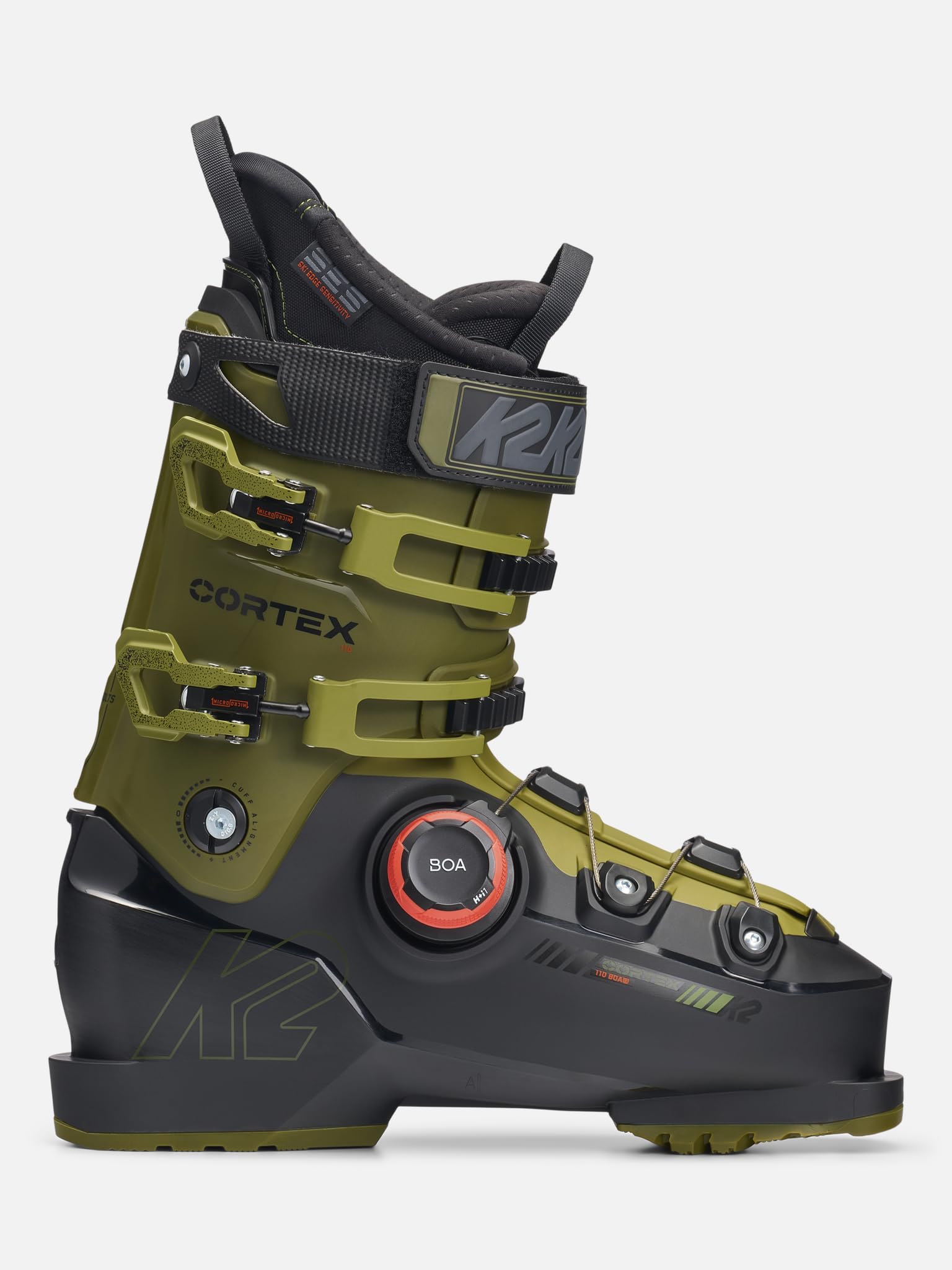 K2 - Męskie buty narciarskie Cortex 110 Boa Green - Mężczyźni - Rozmiar 24,5 - Zielony