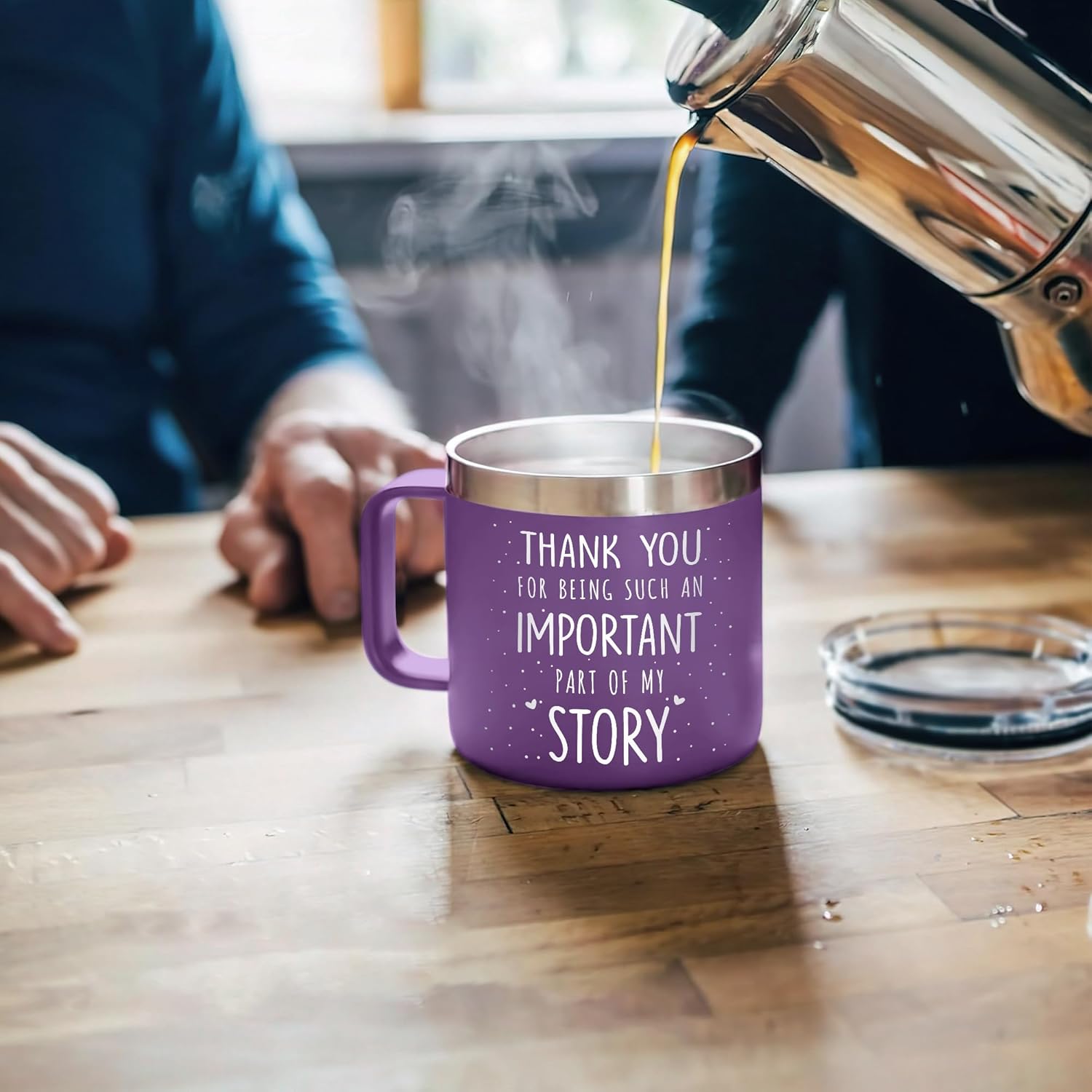 Gossby Thank You Gift for Women - 14oz Insulated Coffee Tumbler Mug - Thank You for Being An Important Part - Appreciation, Birthday Gift for Teacher, Coworker, Friend - Travel Cup with Lid, Straw - Image 7