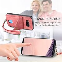 Vista 7 de Asuwish Funda para teléfono Samsung Galaxy S8 Plus con protector de pantalla de vidrio templado y correa para la muñeca, soporte para tarjeta