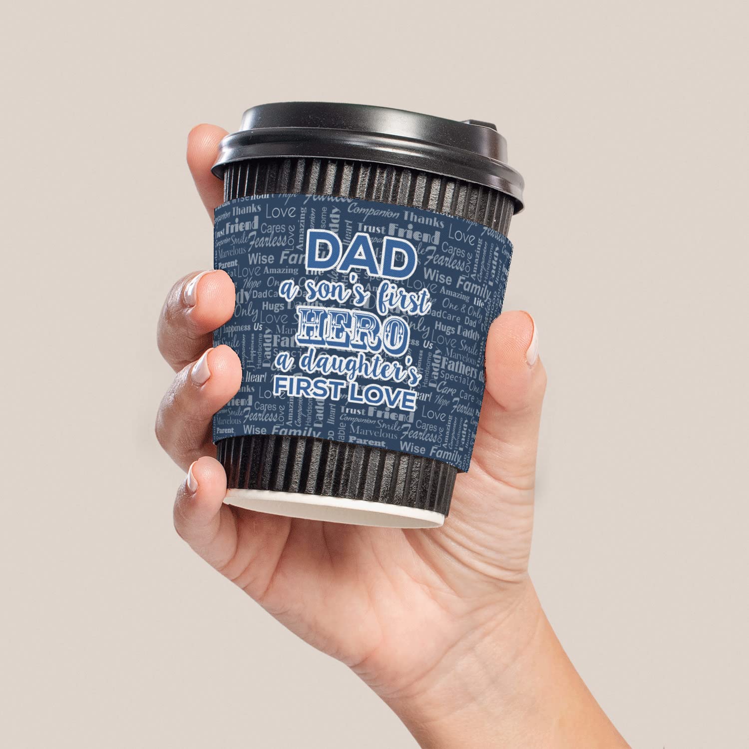My Father My Hero Coffee Cup Sleeve