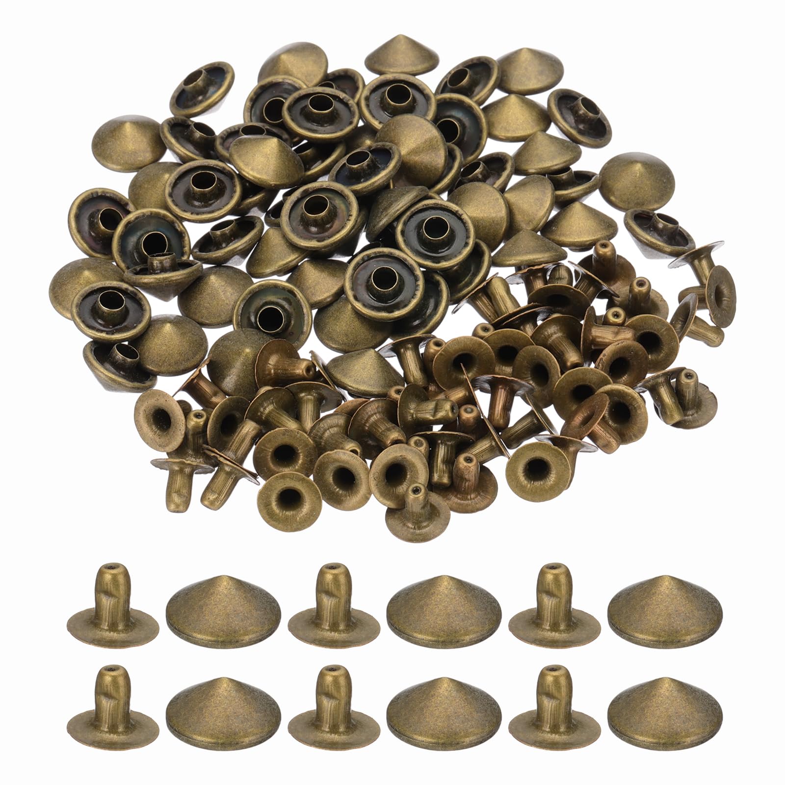 PATIKIL 10mm Spike Rivets
