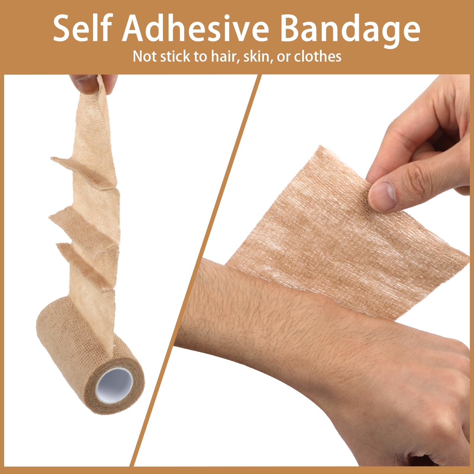 Self Adhesive Bandage Wrap 4 in, Elastic Vet Wrap, Athletic Sports Wraps — Amazon image 3