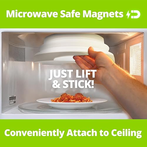 Miniatura 5 de HOVER COVER Cubierta magnética contra salpicaduras de microondas con alta potencia, agarre magnético más fuerte, tapa plegable de 12 pulgadas sin