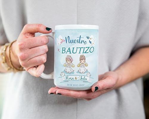 Miniatura 4 de Recuerdos Para Bautizo Set 12 Tazas Café 11oz, Regalo de propuesta de padrinos, Quieres Ser Mis Padrinos, Quieres Ser Mi Madrina Est 2023