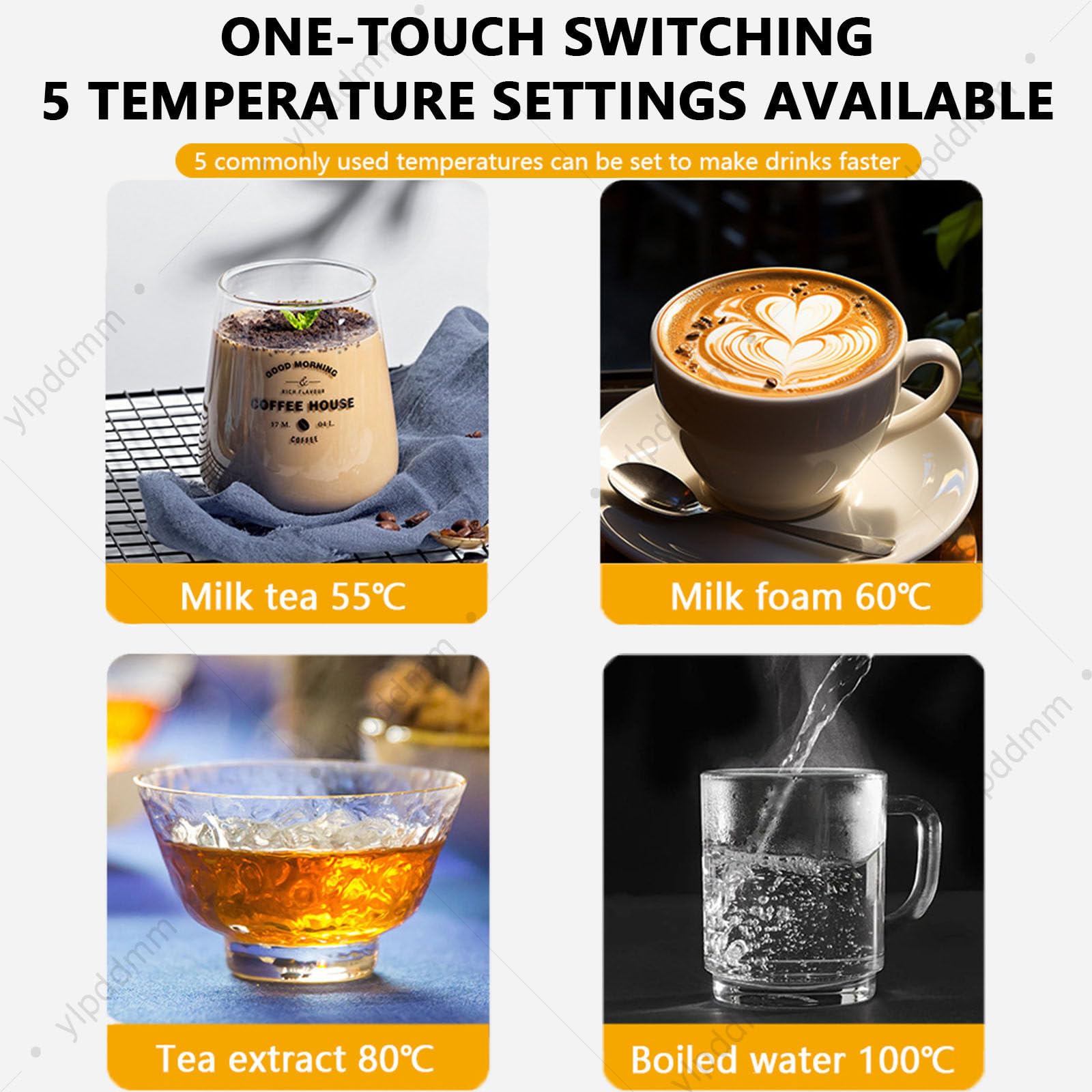 Elektryczna maszyna do spieniania mleka, 6 l spieniacz do mleka | komercyjny spieniacz do mleka 2500 W, z wyświetlaczem LED, maszyna do spieniania mleka do capuccino, czekolady, latte