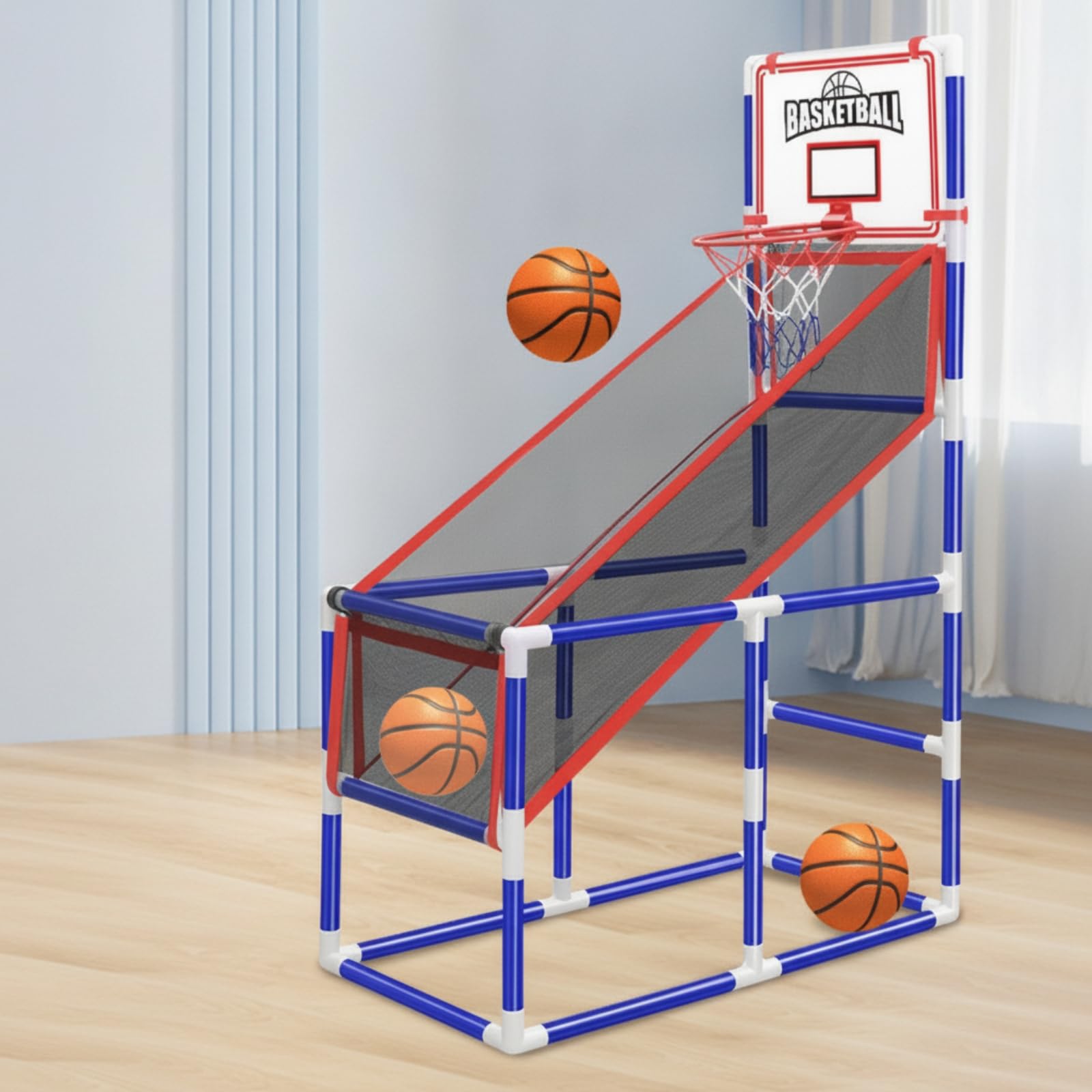 Milageto Canasta volución Balón Diversión Familiar Máquina Baloncesto Infantil Tamaño Gran Canasta para Niñas y Niños