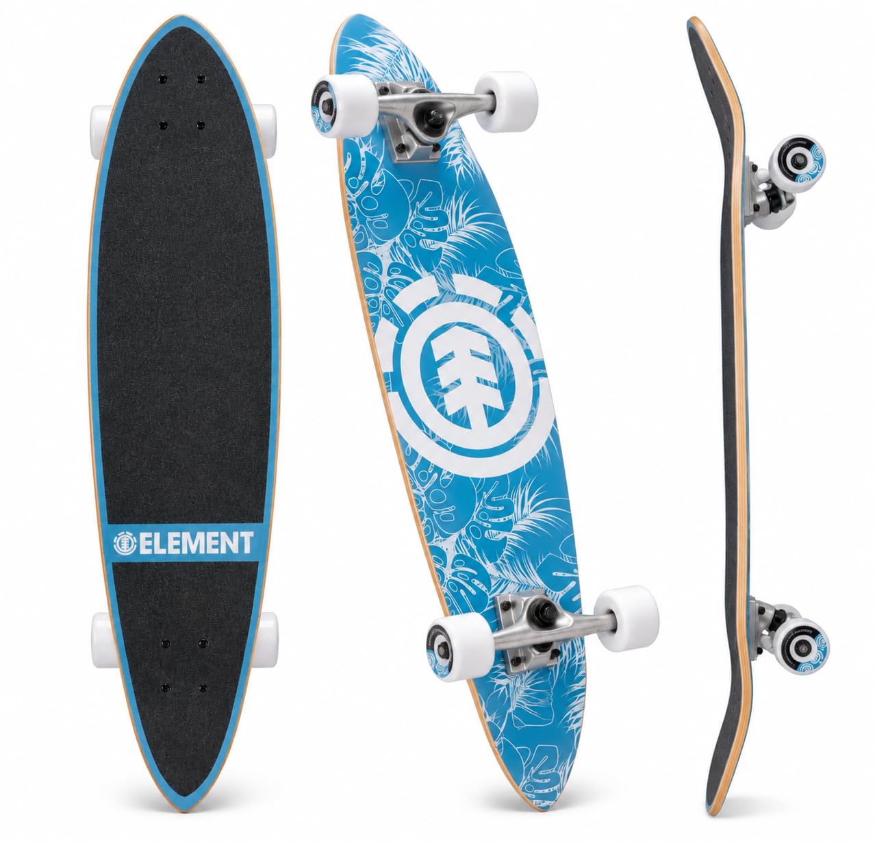 Element Popsicle Skateboard-Deck – 78,7 x 19,7 cm Kinder-Longboard-Skateboard, 7-lagiges Holzdeck, 12,7 cm Aluminium-Achsen, 51 mm 95 A weiche Urethan-Räder, ABEC 5-Gang-Kugellager, ideal für