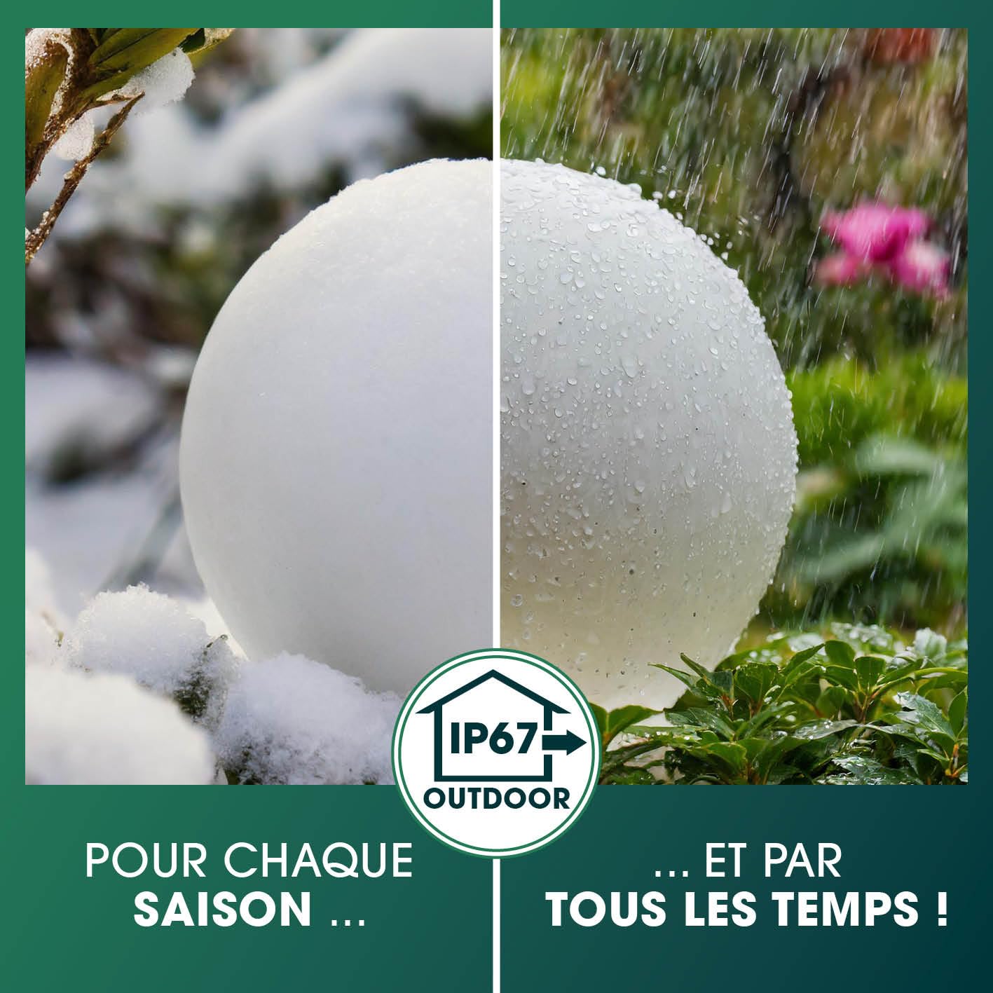 EASYmaxx Lampe solaire LED avec changement de couleur - Lampe de jardin décorative avec éclairage LED - Magnifiques effets de lumière avec capteur de lumière du jour pour l'intérieur et l'extérieur -