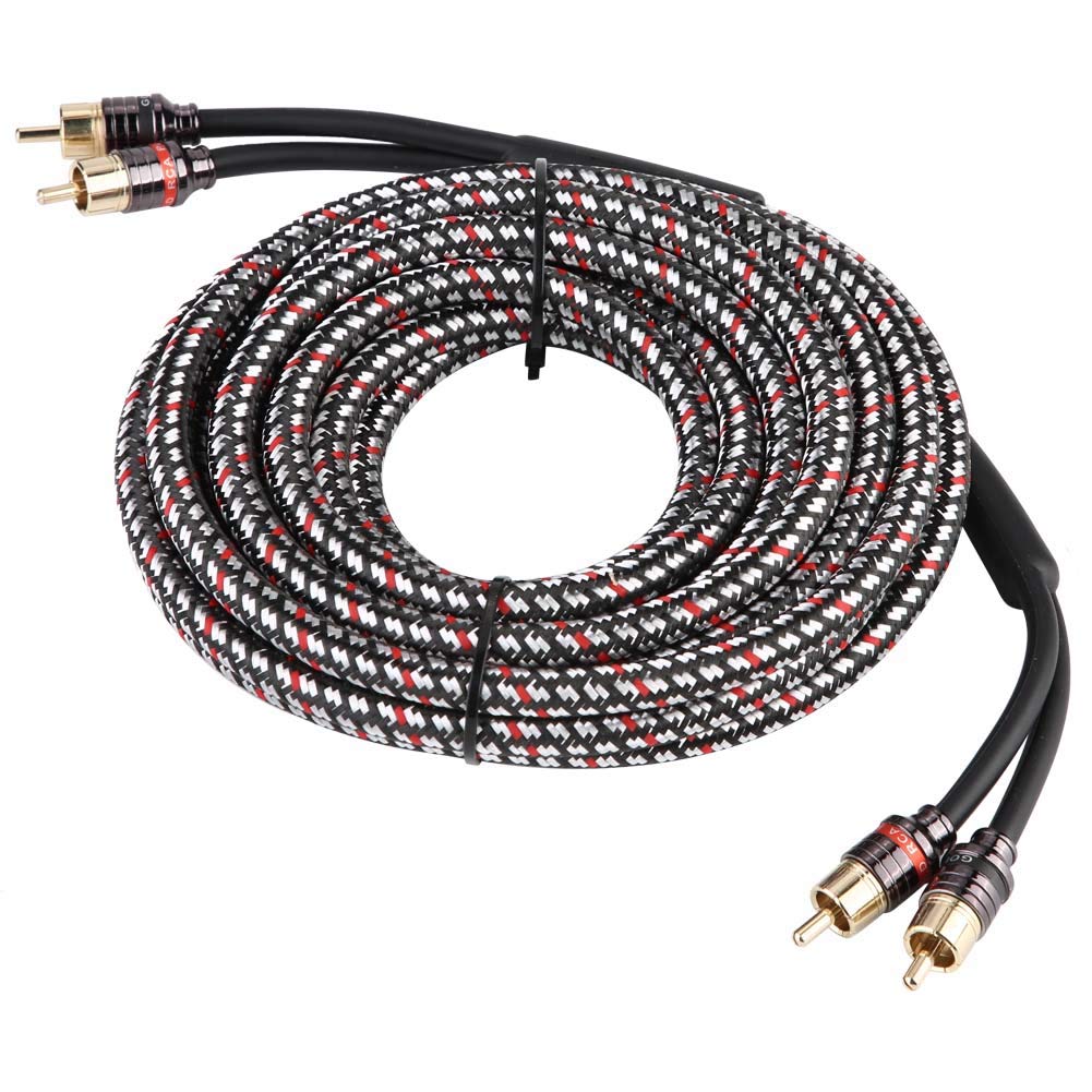 Câble audio 4,8 m pour voiture - Amplificateur de câble de caisson de basses