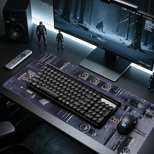 Miniatura 9 de Almohadilla de teclado antideslizante súper grande con patrón de atajos de software de oficina, Power Point Excel Word CAD, teclado antideslizante