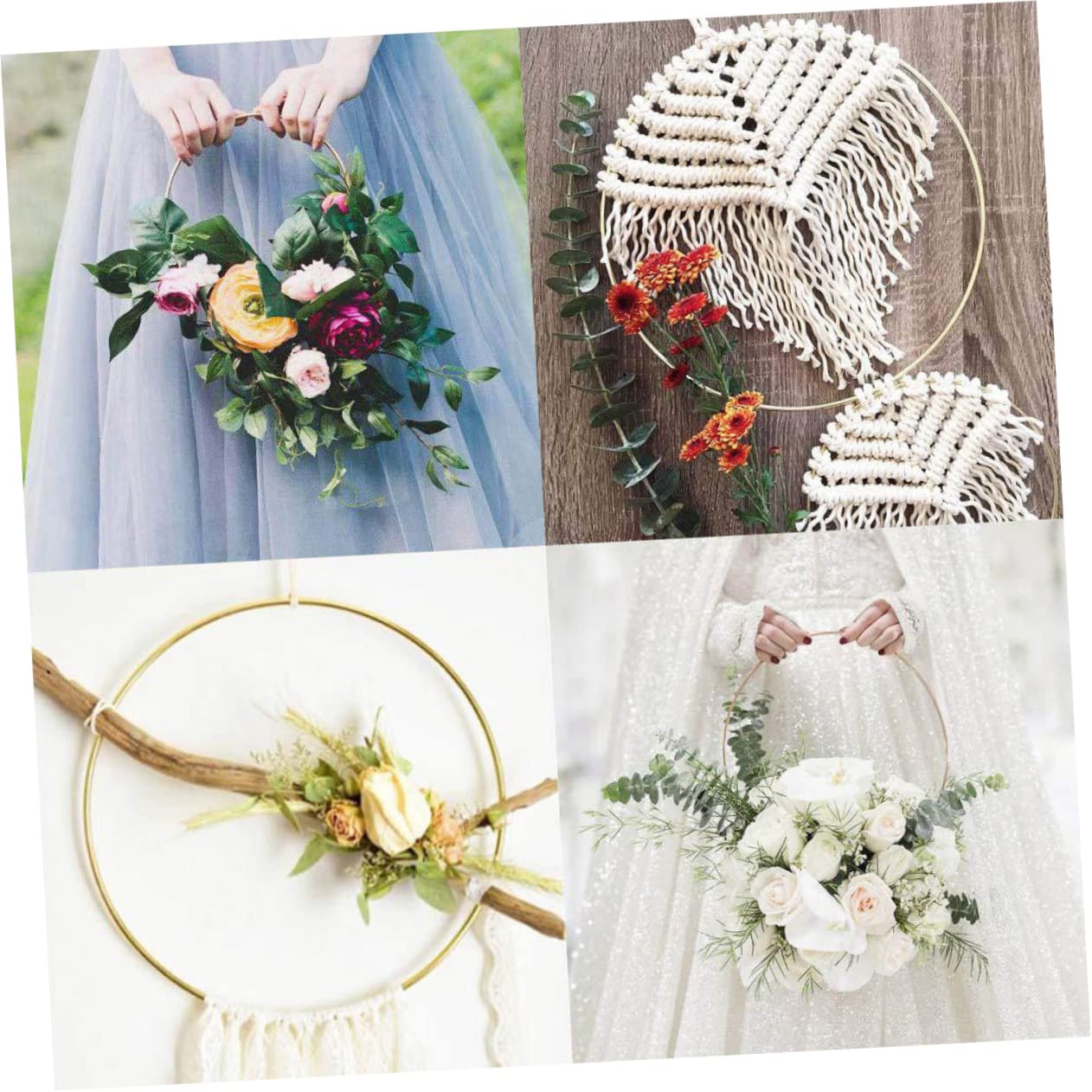 HOLIDYOYO 15pcs Metal Craft Hoops for Wreaths Dream Catchers for Creative Bouquets Wall Hanging Decor for Weddings Handmade