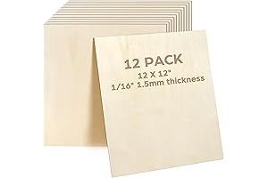 LotFancy Basswood Sheets: The Ultimate 12-Pack of Laser-Ready Wood for Cricut Projects