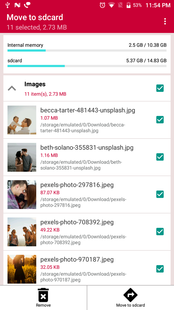 Move files to SD card App on the Amazon Appstore