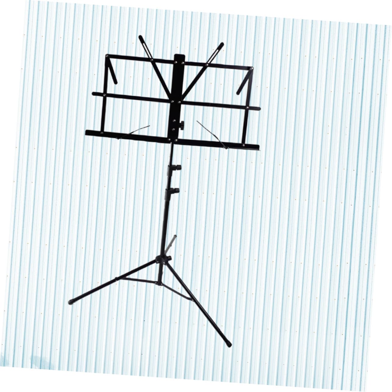 Leggio Musicale Pieghevole in Metallo Regolabile per Spartiti Supporto Robusto con Piedini Antiscivolo Leggero e Facile da Trasportare per Chitarra e Violino Nero
