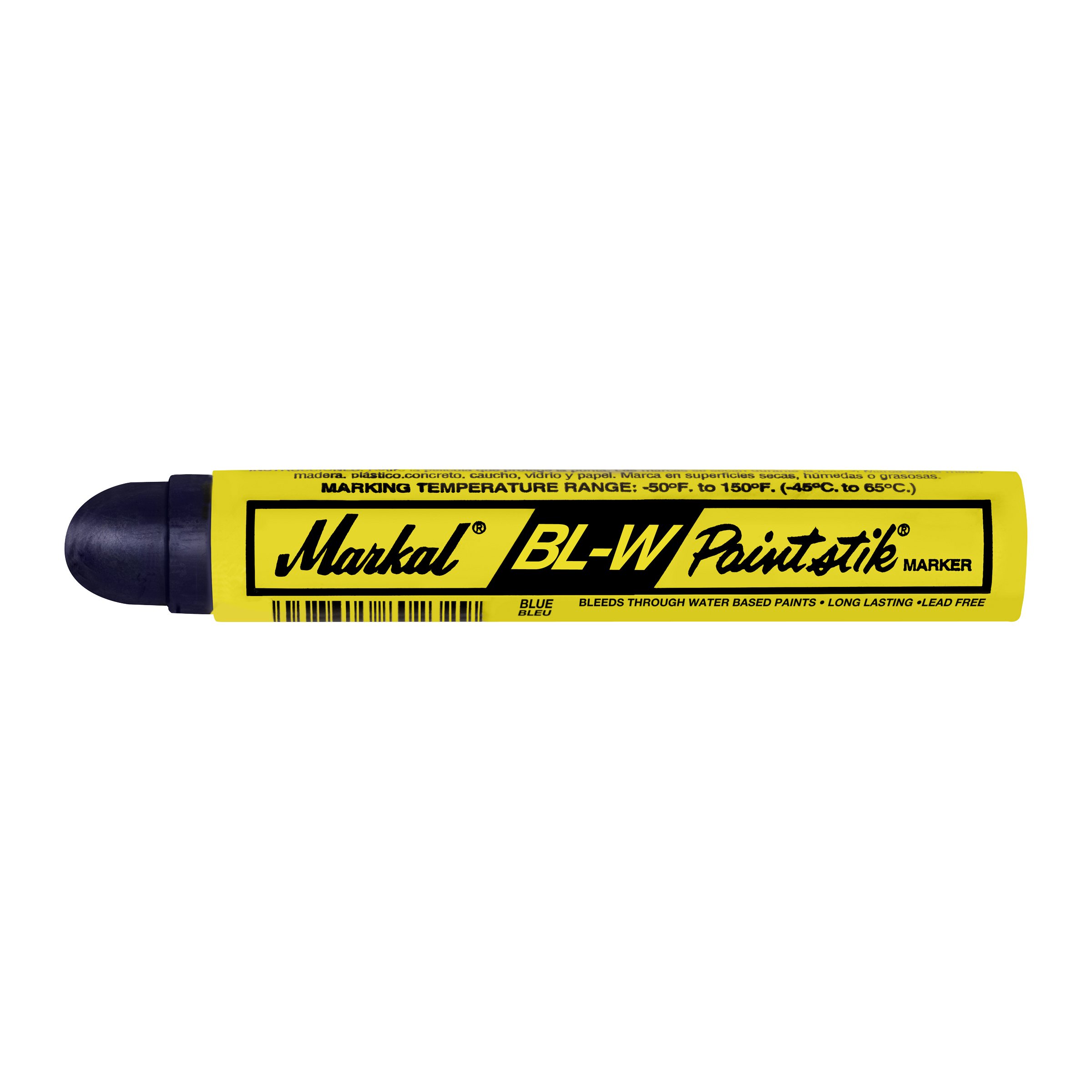 Markal BL-W Paintstik Solid Paint Ambient Surface Marker, 11/16" Diameter, 4-3/4" Length, Blue (Pack of 12)