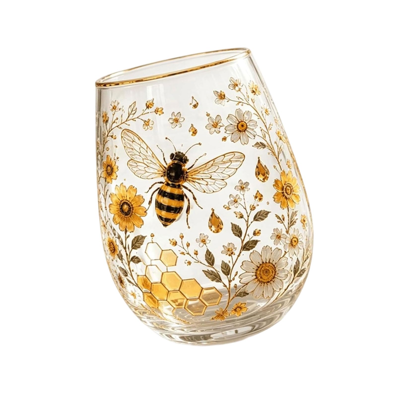 Whoasyst Sophisticated Textured Glass Coffee Cup Showcasing Flower and Feathered Creature Theme for Morning Concoct Blossomy Bird Glass Cup
