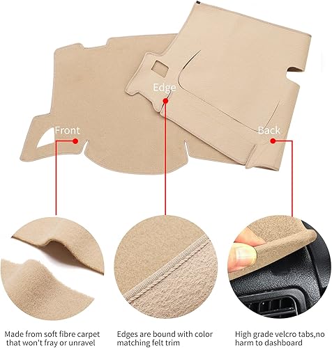 Miniatura 4 de Cubierta de tablero para GMC Sierra y Chevrolet Silverado, se adapta a modelos 2007-2013 con dos guanteras. Tapete de tablero de ajuste