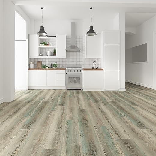 FLOREXP Vinyl flooring - Linoleum Flooring with Wood Effect, Peel and Stick, Floor Tiles, Self-Adhesive, 2.0mm 36 Pieces, Waterproof for Kitchen, Living Room(5.02m²,Classic Pine)