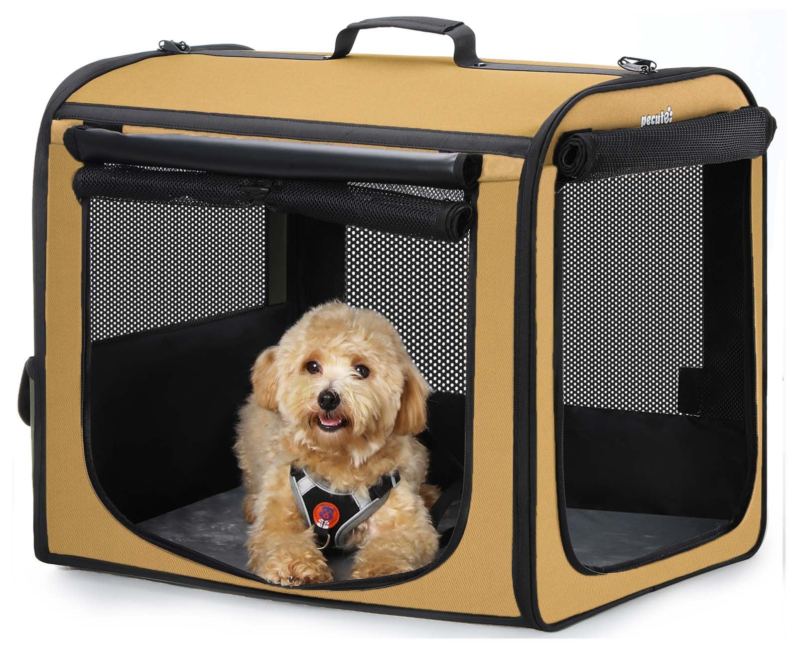Dog Car Carrier Light Weight 24×17.7×20.5 in, Dog Carrier Easy to Assemble, Dog Car Crate Portable and Breathable, Foldable Pet Carrier for Indoor and