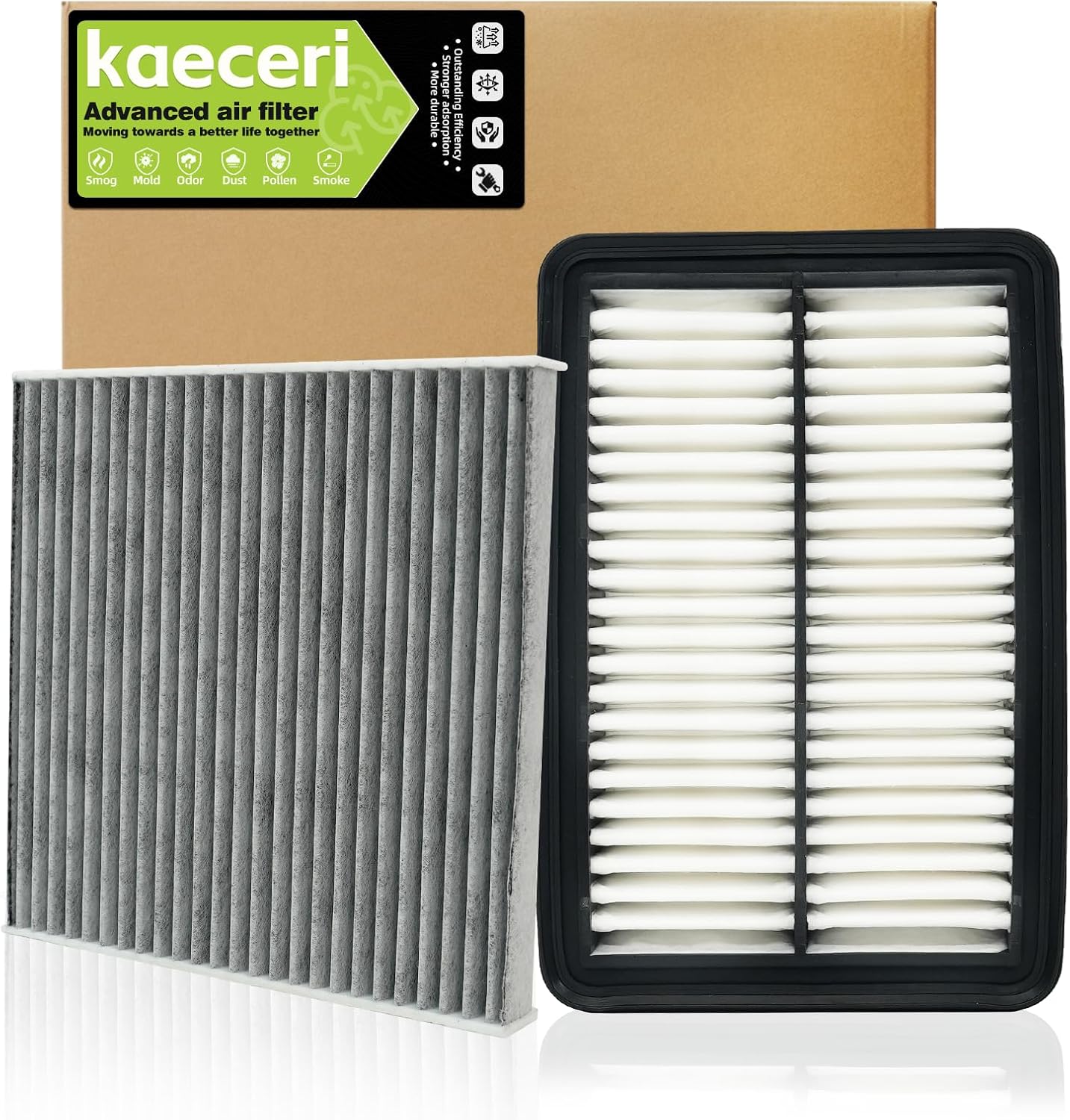 Engine Cabin Air Filter Kit for CRV 2.0L Hybrid (2023-2025), for Accord Hybrid (2023-2025), for Civic Hybrid (2025), Replaces 80292-TF0-G01, 17220-6MA-J01 (Only for 2.0L Hybrid)