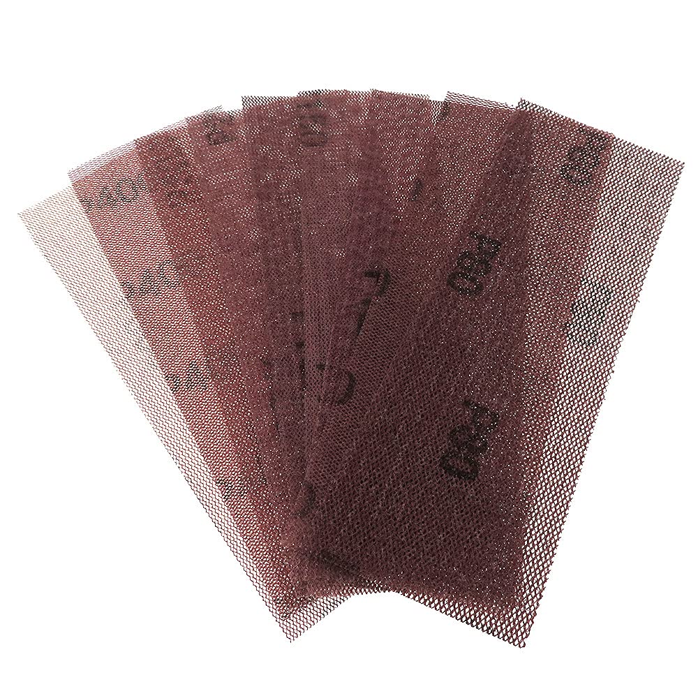 Láminas de lijado de malla, Disco de lija de malla de 198 x 70 mm, grano 80-600, for pulir metales y pintura de automóviles, 2-10 unidades(80 Grit,2 Pcs)