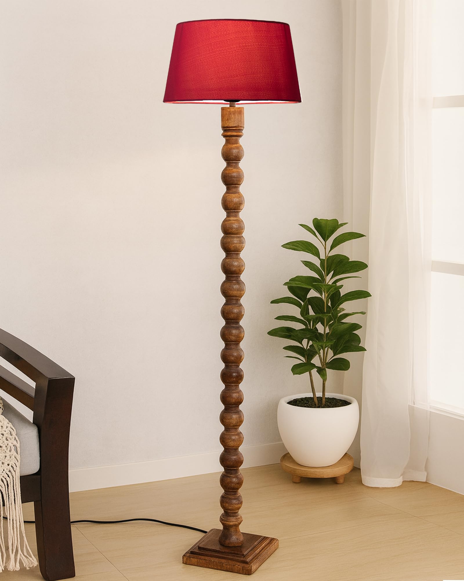 Homesake Industrial Tree Floor Lamp - Golden & Glass -12 Homesake Industrial Tree Floor Lamp - Golden & Glass -12
