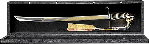 Resafy Sable de champán con mango dorado Abridor de vino de champán con caja de regalo de madera