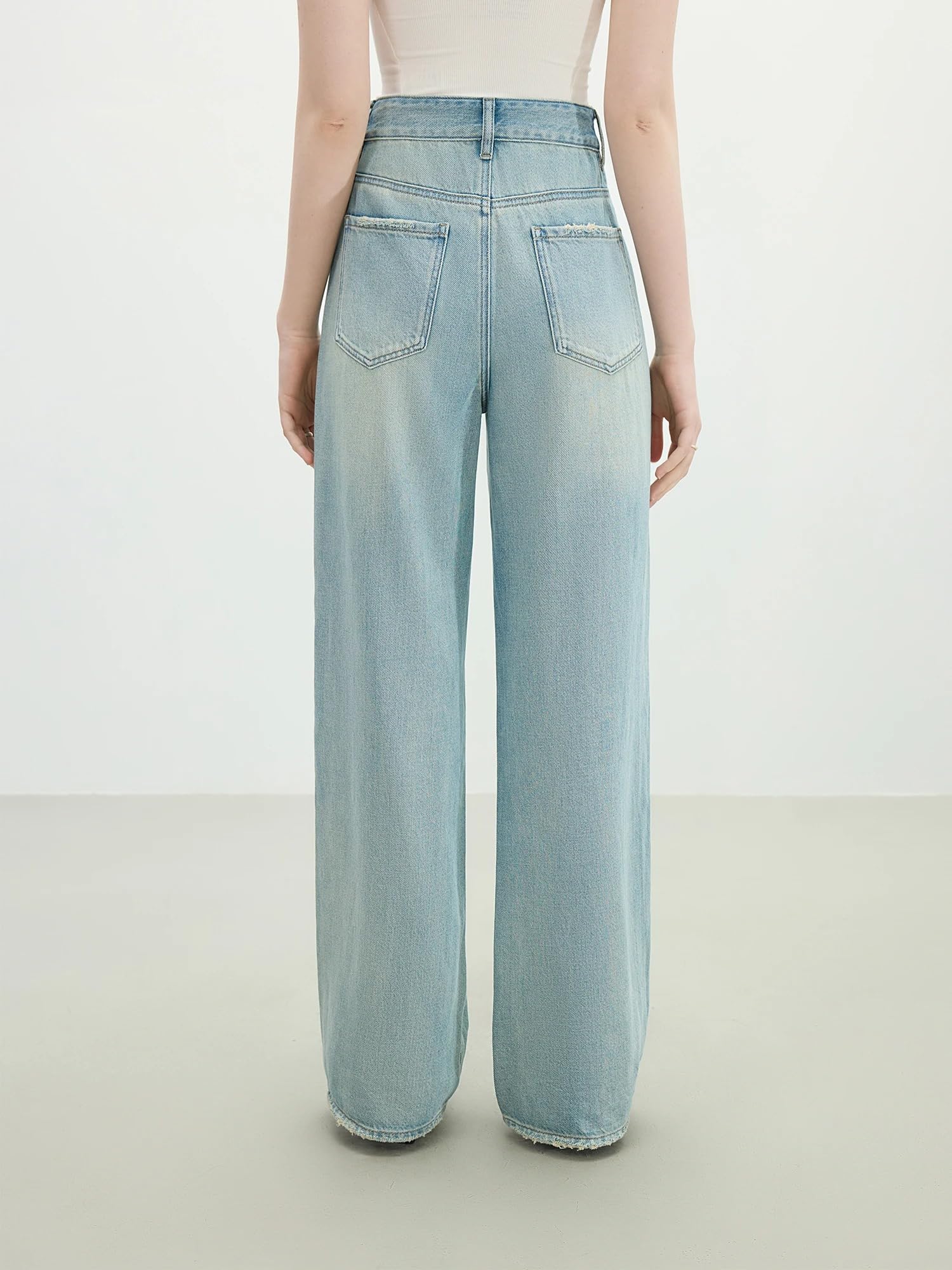 Pantalones Vaqueros para Mujer Tiro Alto Rectos Verano Ajustados Casuales Jeans para Mujeres