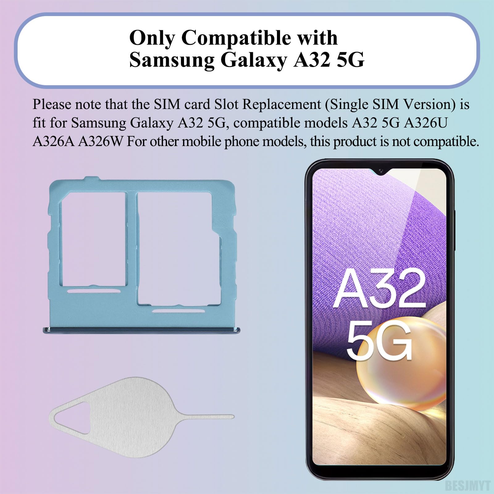 Amazon.com: BESJMYT Sim Card Tray Replacement for Samsung Galaxy