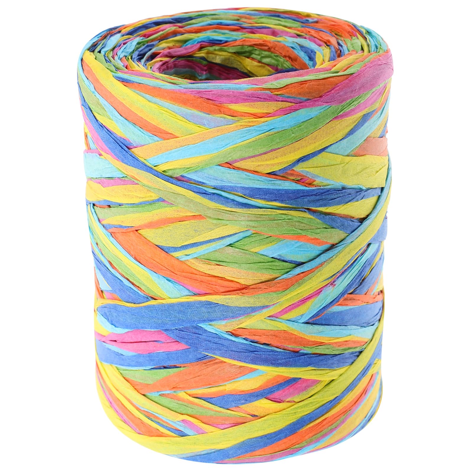 HOMSFOU Colored Raffia Paper Ribbon for DIY Crafts and Gift Wrapping 80m 6-Color Pack Decorative String for Crafting and School Projects