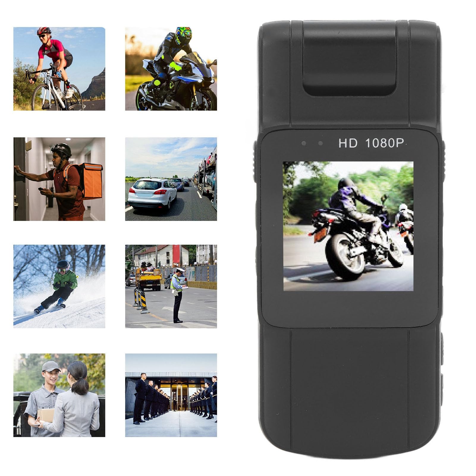 Telecamera portatile indossabile 1080P HD visione notturna obiettivo girevole, clip - sulla videocamera di sicurezza per on - the - Go Recording
