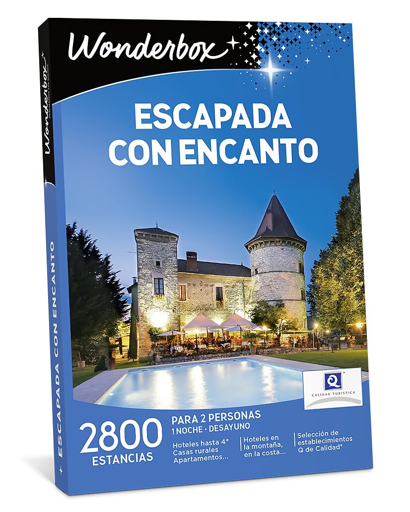 WONDERBOX - Caja Regalo - Escapada Con Encanto - Vive Una Noche Como Príncipe Y Princesa - Ideas Regalo Mujer, Hombre, Parejas