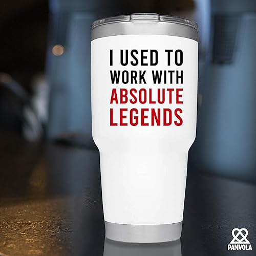 Miniatura 6 de Vaso aislado al vacío "I Used To Work With Absolute Legend", regalo de despedida para compañeros de trabajo, regalos de jubilación para jefe, Negro