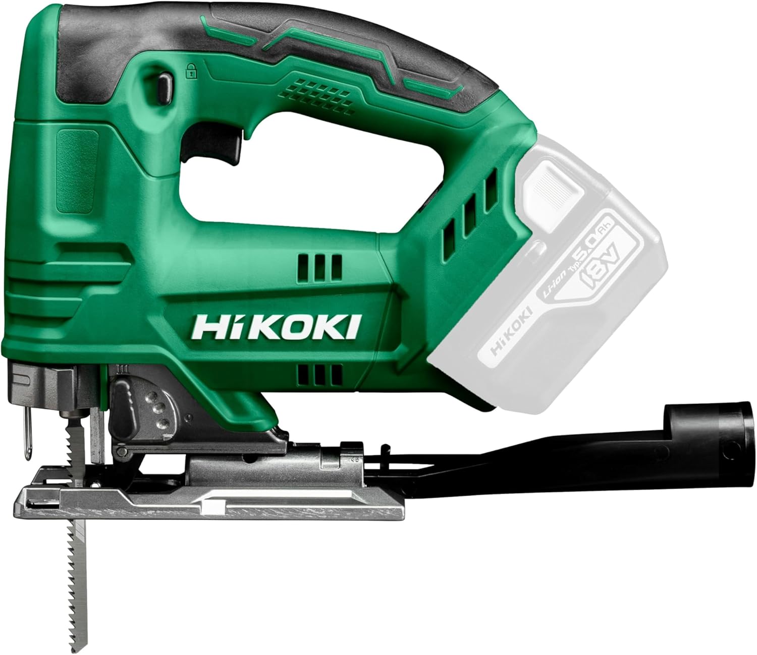 HiKOKI Akku-Stichsäge CJ18DA (18V Li-Ion, 26mm Hubhöhe, max 45° Schrägschnitte, 4-stufige Pendelhubfunktion, Werkzeuglose Sägeblattaufnahme, Regelelektronik, LED, im Transportkoffer,)