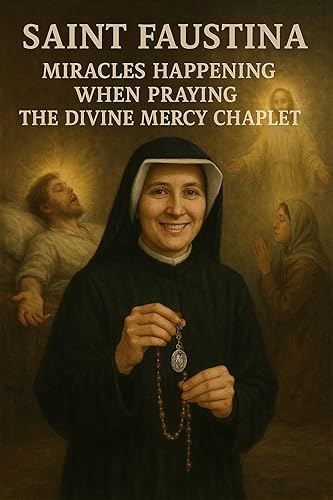 Miniatura 10 de Santa Faustina Kowalska Mística y Visionaria Verdadera Reliquia Apóstol Divino de la Misericordia con Medalla Milagrosa Jesús I Trust in You Basado