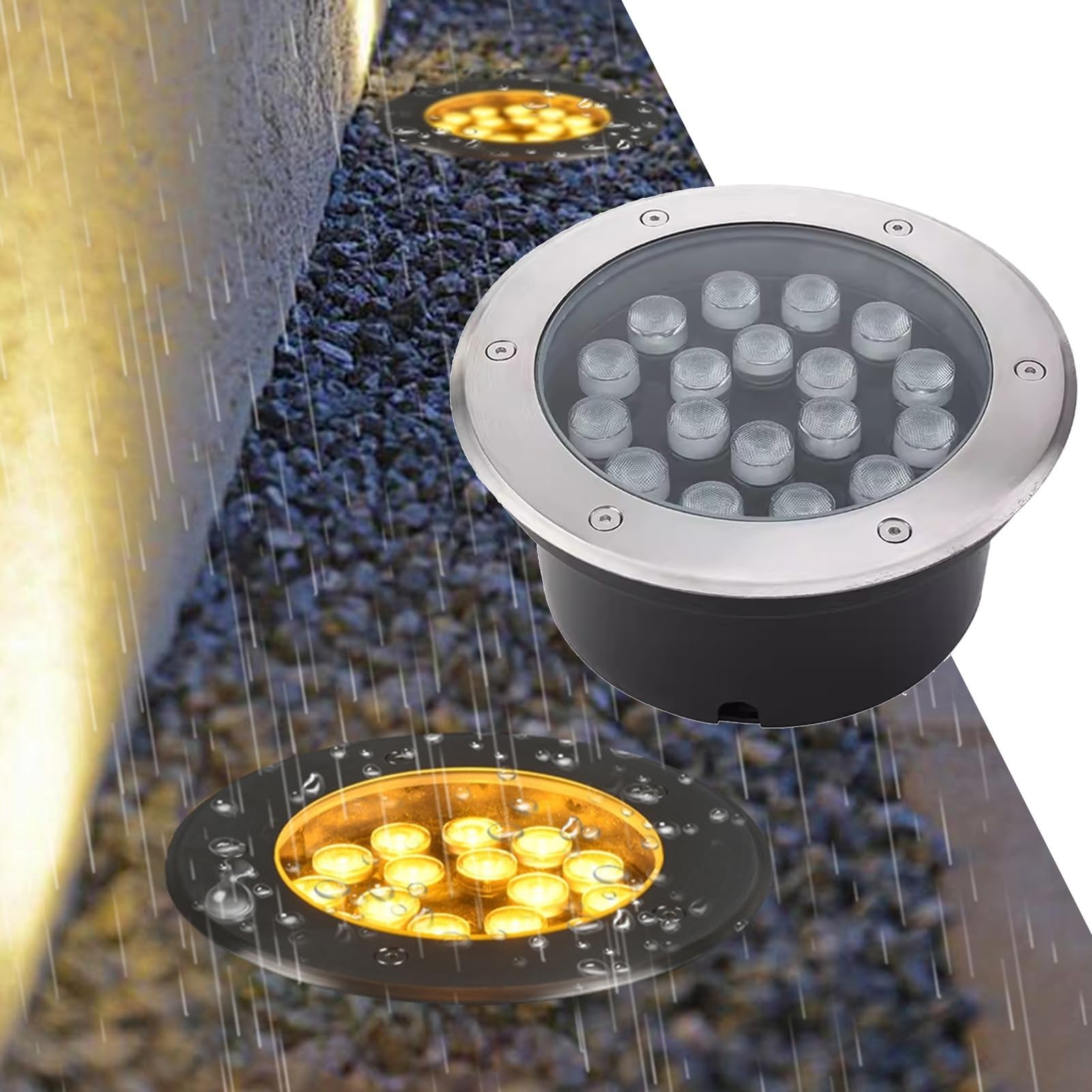 Lampe de paysage ronde étanche IP66 avec tension AC85-265V pour décoration
