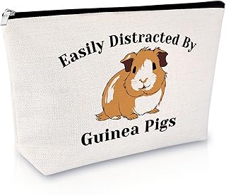 Guinea Pig Gift Makeup Bag Cute Guinea Pig Lover Gifts for Women Guinea Pig Cosmetic Bag Guinea Pig Themed Gift for Guinea Pig Owner Animal Lovers Gift Birthday Christmas Gifts for Friends Travel Bag