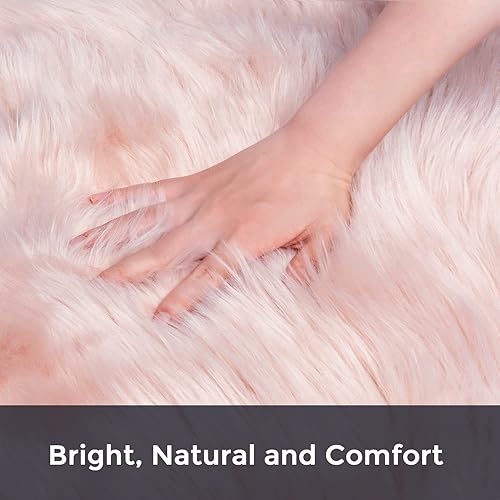 Miniatura 48 de HYSEAS Alfombra de piel de oveja sintética color negro, 2 x 3 pies, paquete de 2, mullida y esponjosa para suelo interior, sofá, silla, dormitorio