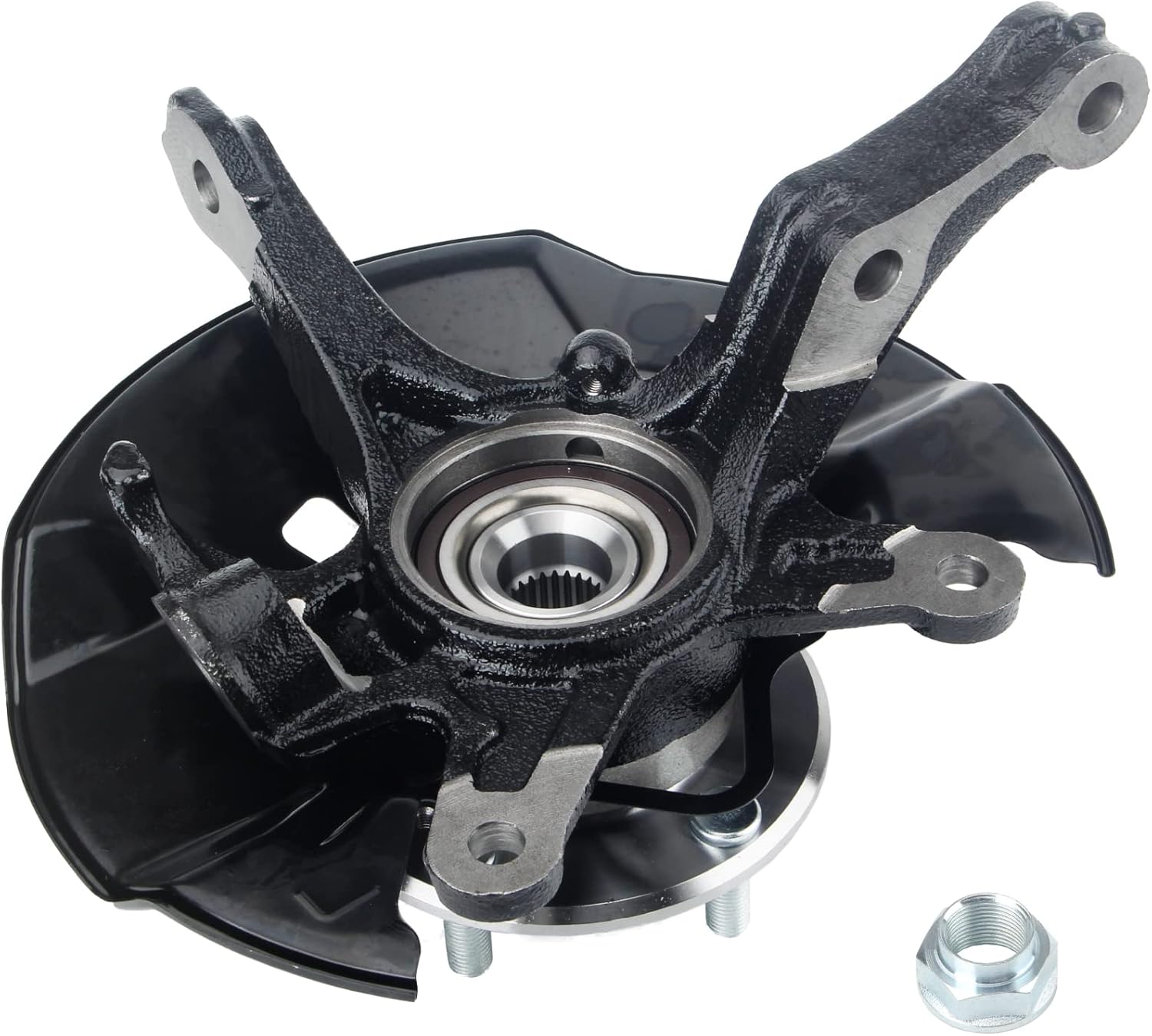 Steering Knuckle Wheel Hub Bearing Assembly Front Left Driver Compatible with Civic 1.8L 2012 2013 2014 2015 2016