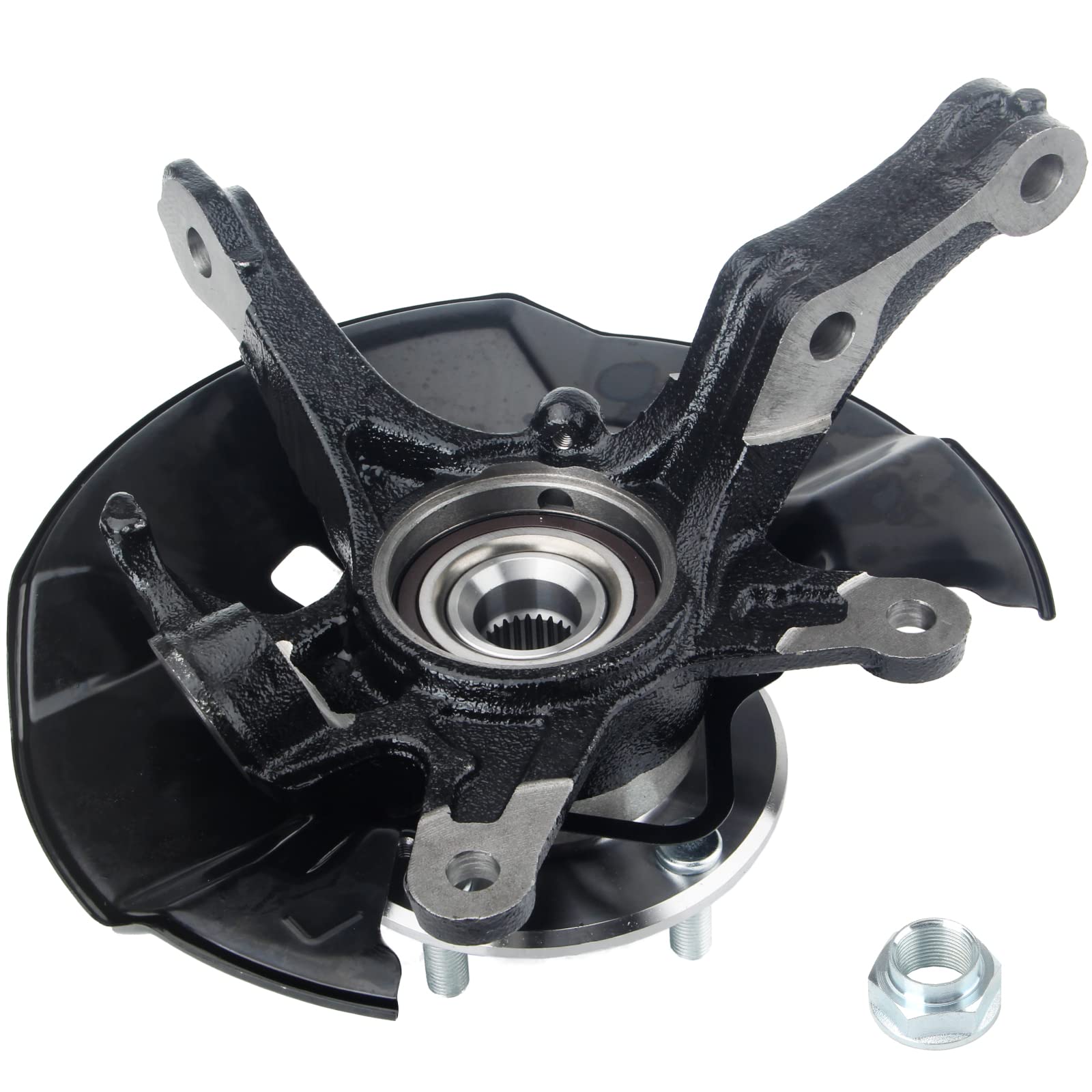 Steering Knuckle Wheel Hub Bearing Assembly Front Left Driver Compatible with Civic 1.8L 2012 2013 2014 2015 2016