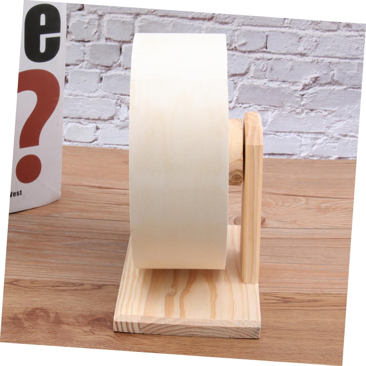 Rueda de Ejercicio para Mascotas Pequeñas de Madera Maciza Disco Antideslizante Mediano para Hámsters Erizos y Roedores Resistente y Duradera Fomenta Actividad Saludable