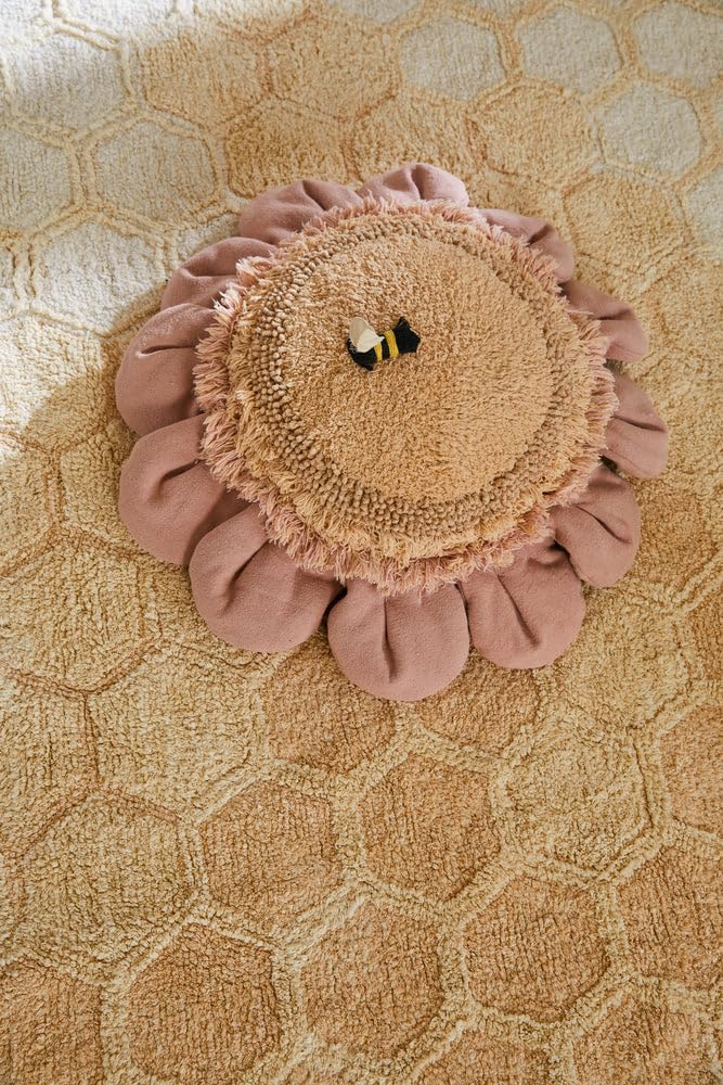 Lorena Canals Kissen rund Blume Kinder Pink Daisy