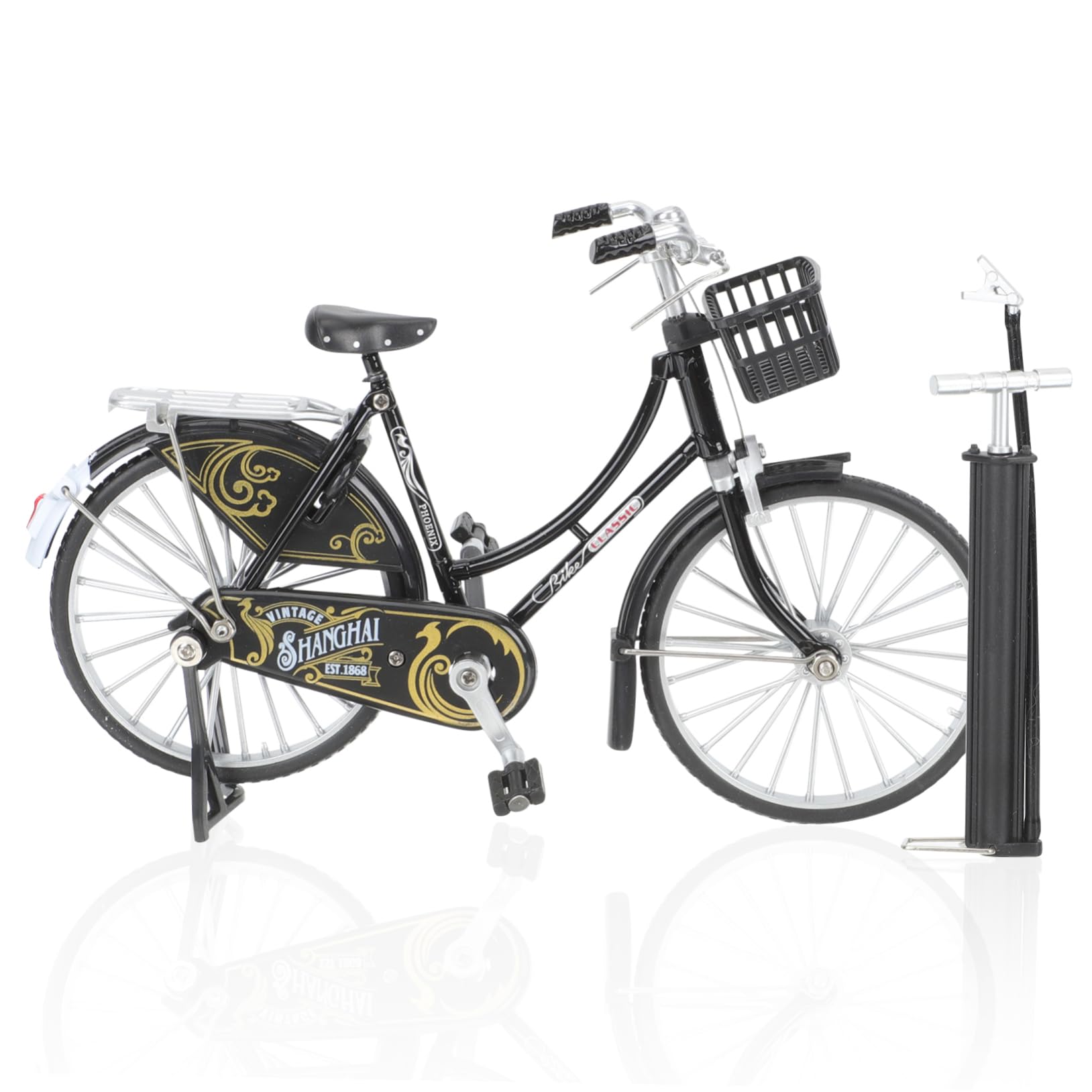 Holibanna 1:10 Simulation Bike Model Desktop Decor Vintage Style Bike Adornment Children Toy