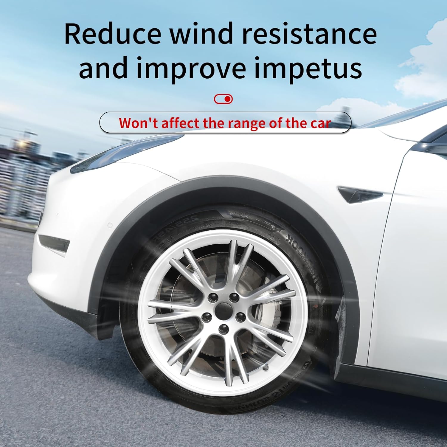 19 inch Model Y (2020-2024) Rim Protector Wheel Rim Protection for Tesla Wheels Protectors 4PCS Rims Protections ABS Performance Hubcaps Cover Hub Accessories