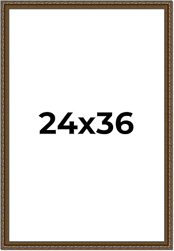 Miniatura 321 de Marco de fotos completo de madera dorada envejecida de 16 x 20 pulgadas con plexiglás acrílico UV, parte trasera de tablero de espuma y accesorios