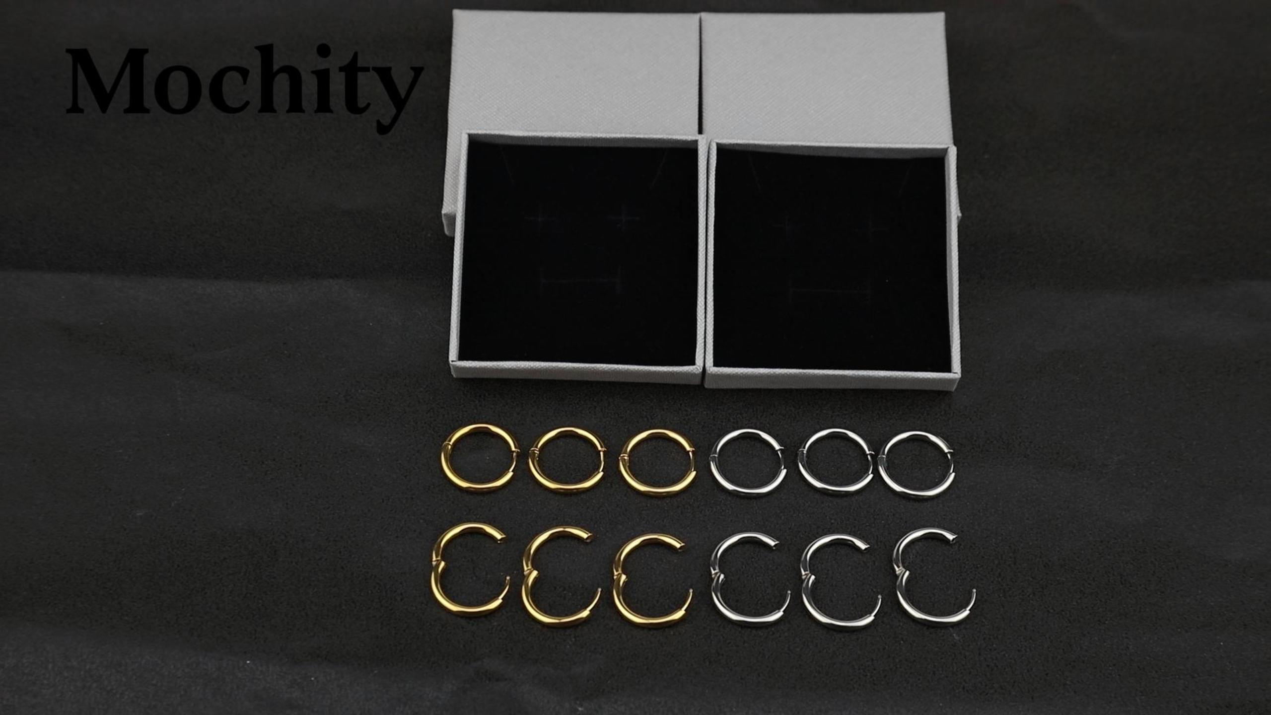 3-4 Paires Boucles D'Oreilles Creoles Acier Inoxydable Pour